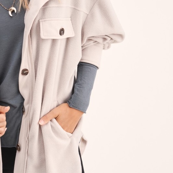 NWT Lightweight Fleece Shacket Shirt Jacket - Picture 2 of 6